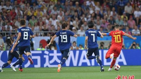 比利时3-2惊天逆转日本，查德利读秒绝杀